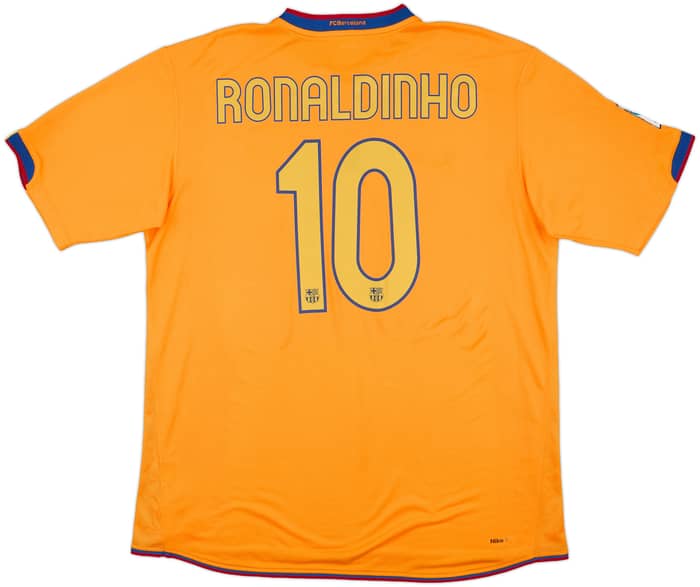 2006-08 Barcelona Away Shirt Ronaldinho #10 - 8/10 - (XL)