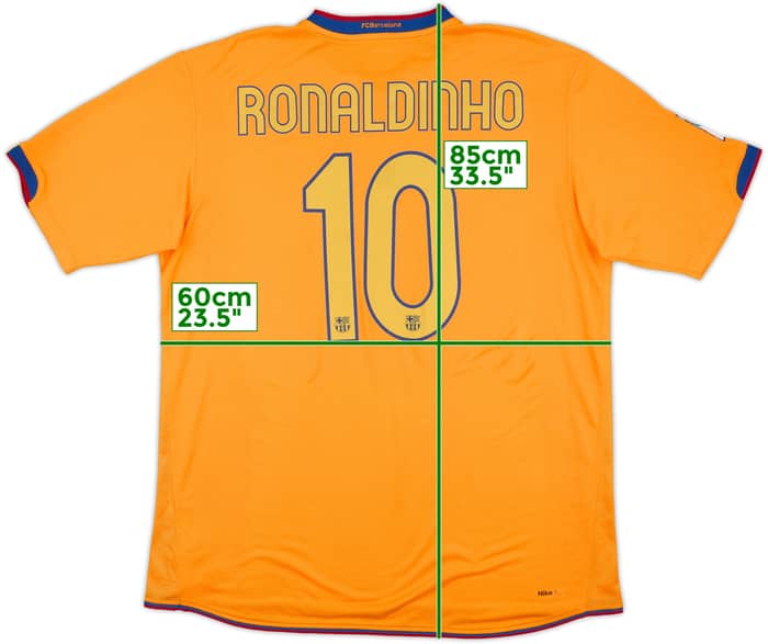 2006-08 Barcelona Away Shirt Ronaldinho #10 - 8/10 - (XL)