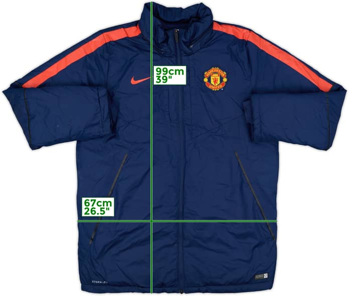 2014-15 Manchester United Nike Padded Bench Coat - 8/10 - (XL)
