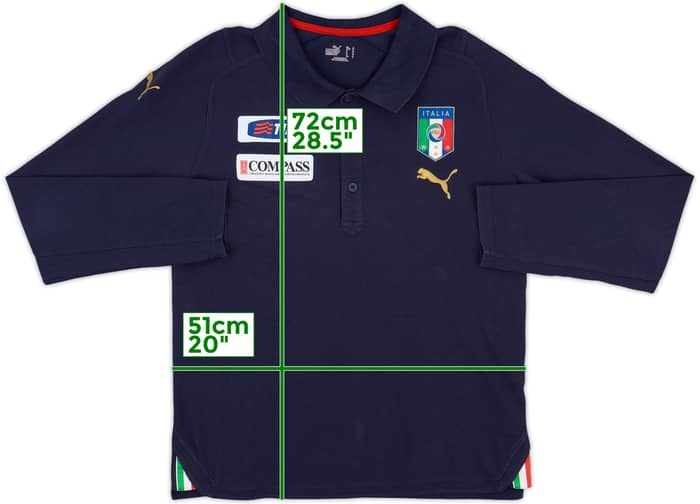 2014-15 Italy Puma Polo L/S Shirt - 8/10 - (M)