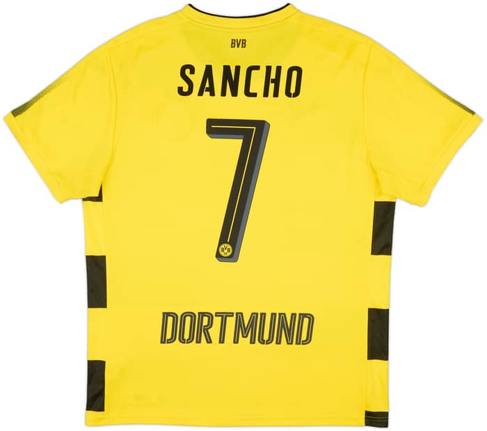 2017-18 Borussia Dortmund Home Shirt Sancho #7 - 8/10 - (L)