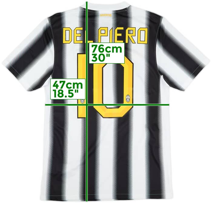 2011-12 Juventus Home Shirt Del Piero #10 - 6/10 - (S)