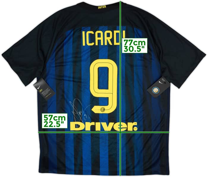 2016-17 Inter Milan Signed Home Shirt Icardi #9 (XL)