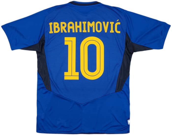 2004-06 Sweden Away Shirt Ibrahimovic #10 - 8/10 - (L)