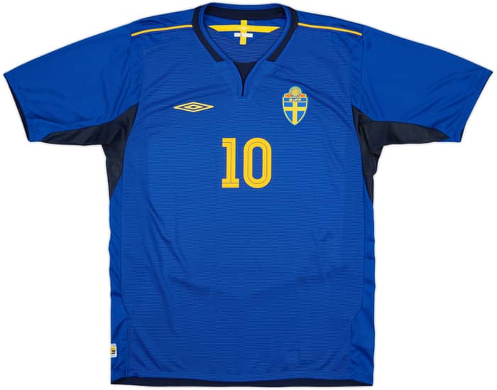 2004-06 Sweden Away Shirt Ibrahimovic #10 - 8/10 - (L)