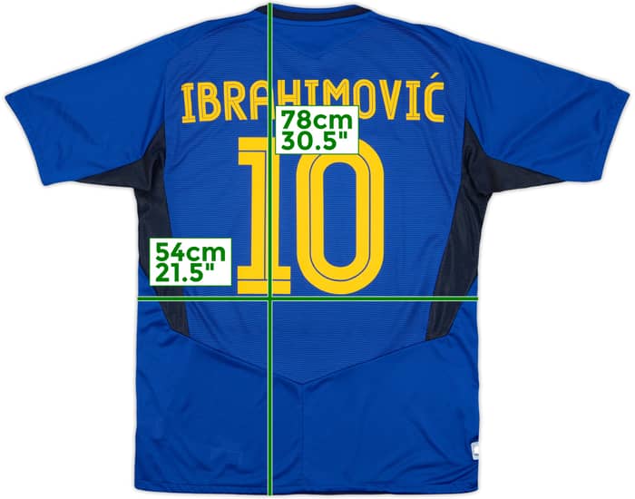 2004-06 Sweden Away Shirt Ibrahimovic #10 - 8/10 - (L)