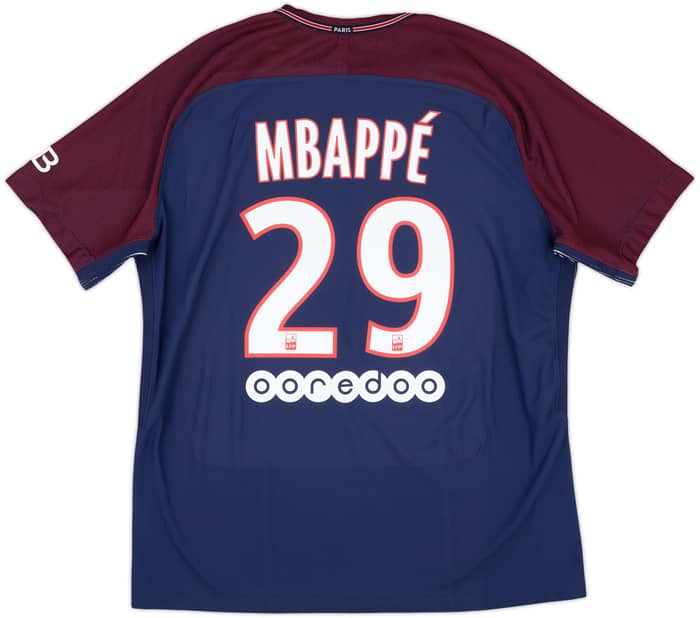 2017-18 Paris Saint-Germain Authentic Home Shirt Mbappe #29 - 8/10 - (XL)