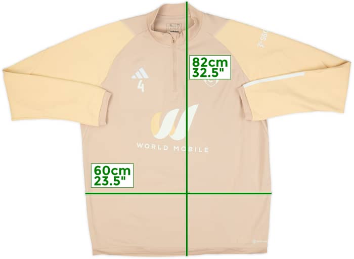 2023-24 Fulham Player Issue adidas 1/4 Zip Sweat Top #4 - 8/10 - (XL)