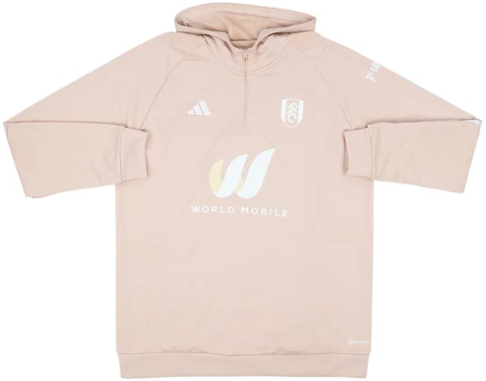 2022-23 Fulham adidas 1/4 Zip Hooded Drill Top - 8/10 - (XL)