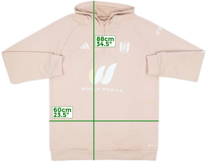 2022-23 Fulham adidas 1/4 Zip Hooded Drill Top - 8/10 - (XL)