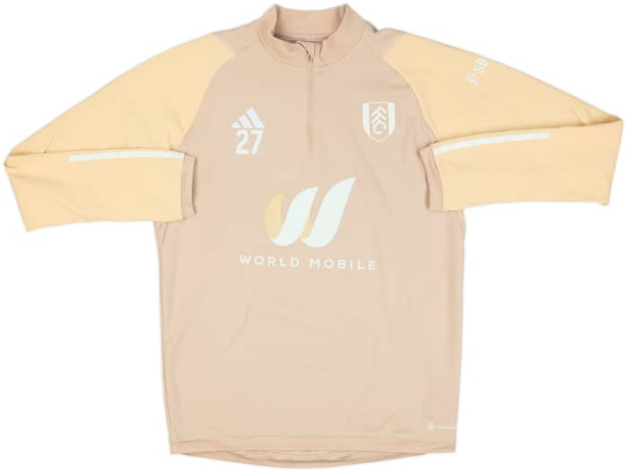 2023-24 Fulham Player Issue adidas 1/4 Zip Sweat Top #27 - 10/10 - (M)
