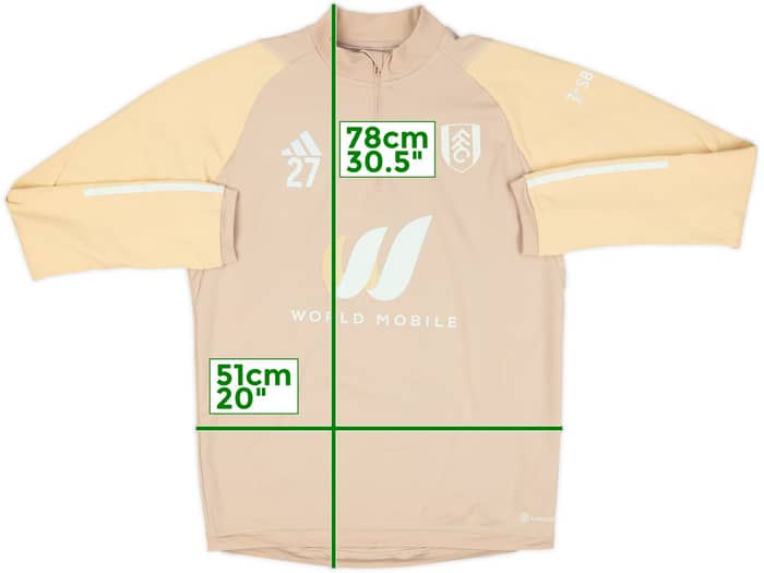2023-24 Fulham Player Issue adidas 1/4 Zip Sweat Top #27 - 10/10 - (M)