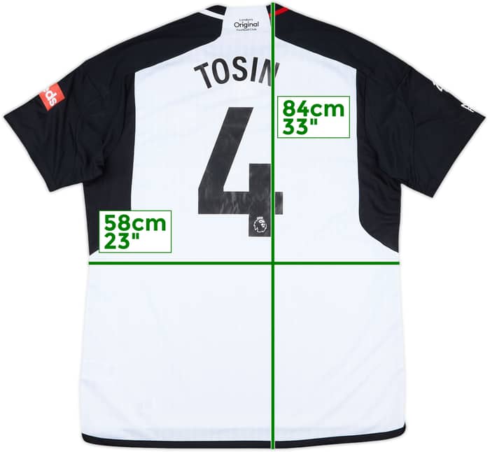 2023-24 Fulham Match Issue Home Shirt Tosin #4