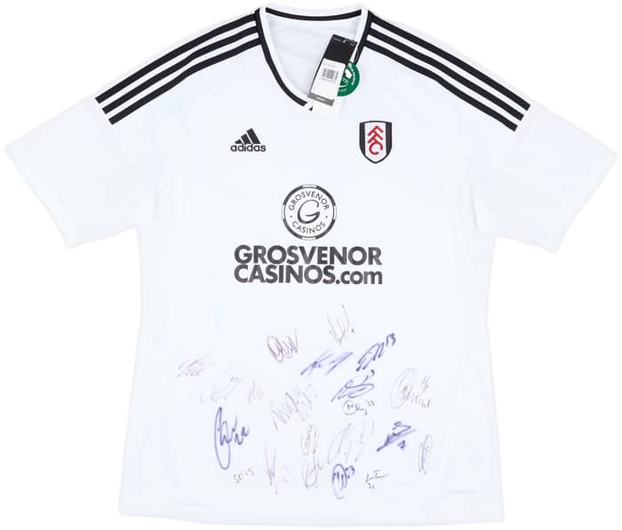 2017-18 Fulham Squad Signed Home Shirt (L)