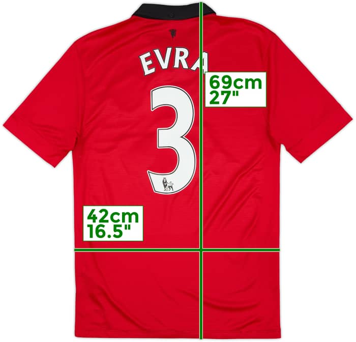 Camiseta de local del Manchester United 2013-14 Evra #3 - 6/10 - (S)