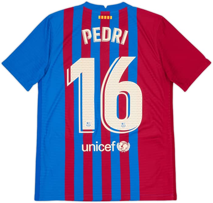 2021-22 Barcelona Authentic Home Shirt Pedri #16 - 8/10 - (XL.Boys)