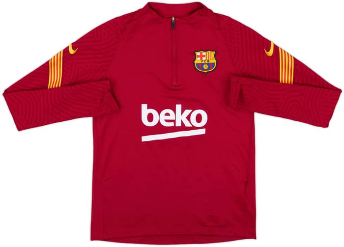 2020-21 Barcelona Nike 1/4 Zip Drill Top - 8/10 - (M.Boys)