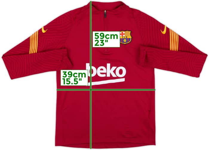 2020-21 Barcelona Nike 1/4 Zip Drill Top - 8/10 - (M.Boys)
