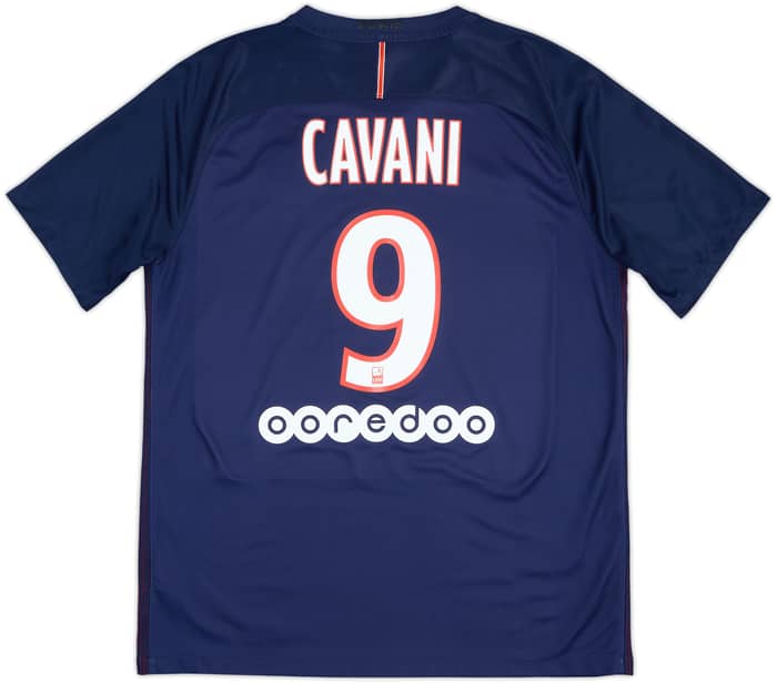 2016-17 Paris Saint-Germain Home Shirt Cavani #9 - 6/10 - (L)
