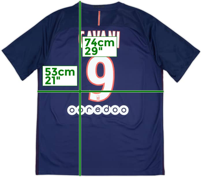 2016-17 Paris Saint-Germain Home Shirt Cavani #9 - 6/10 - (L)