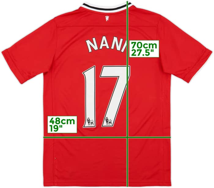 2011-12 Manchester United Home Shirt Nani #17 - 7/10 - (XL.Boys)