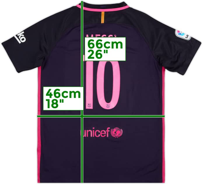 2016-17 Barcelona Away Shirt Messi #10 - 8/10 - (XL.Boys)