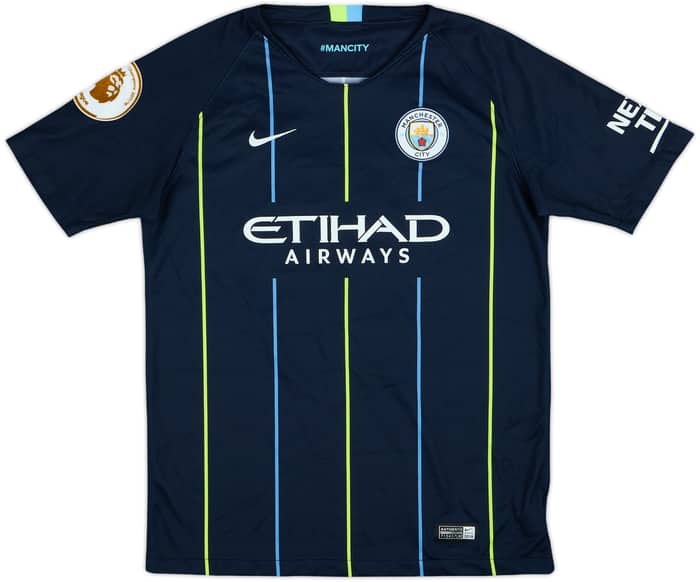 2018-19 Manchester City Away Shirt #11 - 4/10 - (XL.Boys)