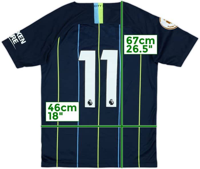 2018-19 Manchester City Away Shirt #11 - 4/10 - (XL.Boys)