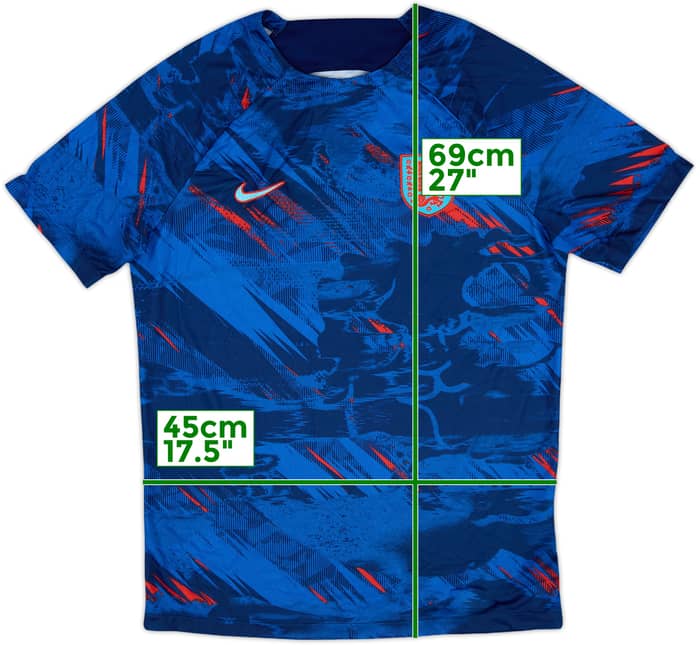 2022-23 England Nike Pre-Match Shirt - 10/10 - (M)