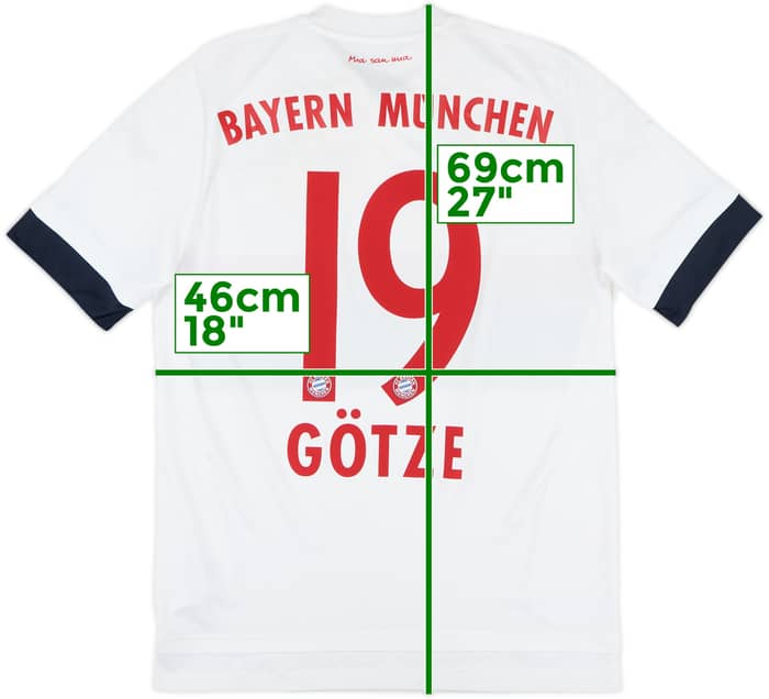 2015-16 Bayern Munich Away Shirt Gotze #19 - 6/10 - (XL.Boys)