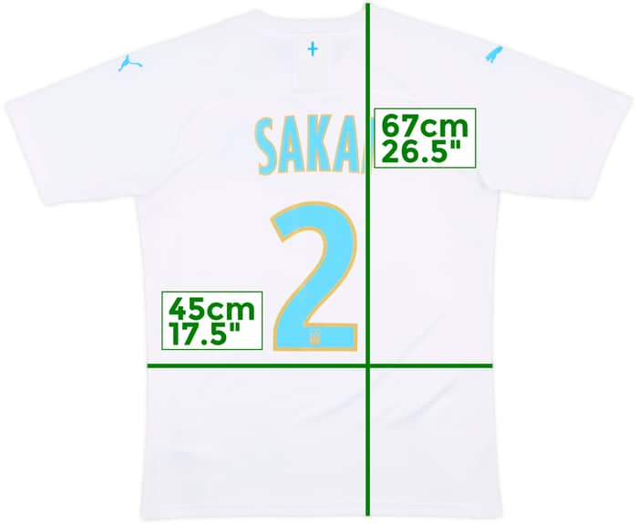 2019-20 Olympique Marseille Home Shirt Sakai #2 - 10/10 - (S)