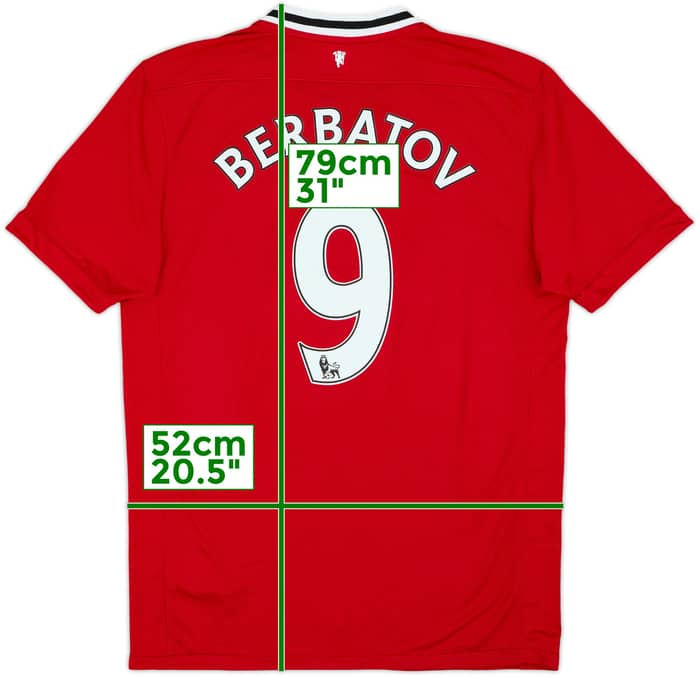 2011-12 Manchester United Home Shirt Berbatov #9 - 7/10 - (L)