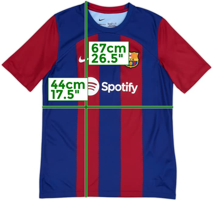 2023-24 Barcelona Home Shirt - 9/10 - (XL.Boys)