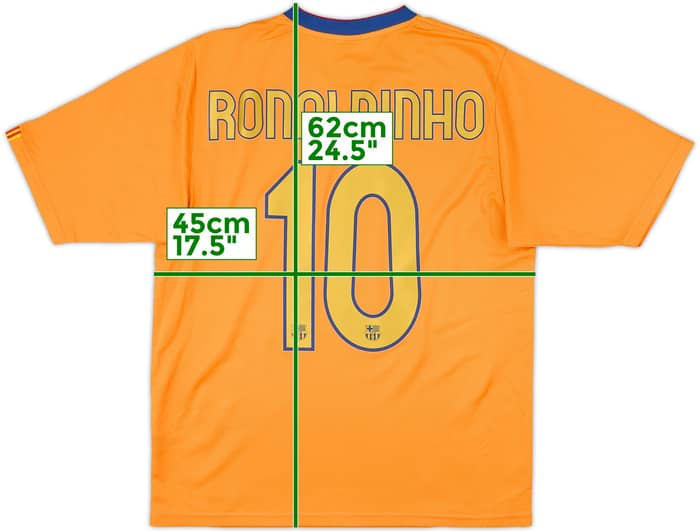 2006-08 Barcelona Basic Away Shirt Ronaldinho #10 - 8/10 - (M)