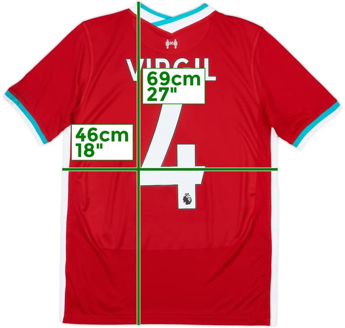 2020-21 Liverpool Home Shirt Virgil #4 (XL.Boys)