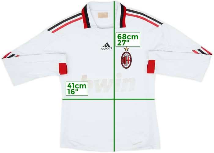 2009-10 AC Milan Player Issue Away L/S Shirt #14 - 4/10 - (S)