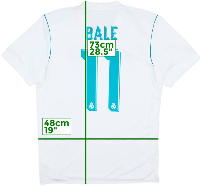 2017-18 Real Madrid Home Shirt Bale #11 - 7/10 - (M)