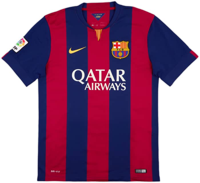 2014-15 Barcelona Home Shirt Suarez #9 - 7/10 - (M)