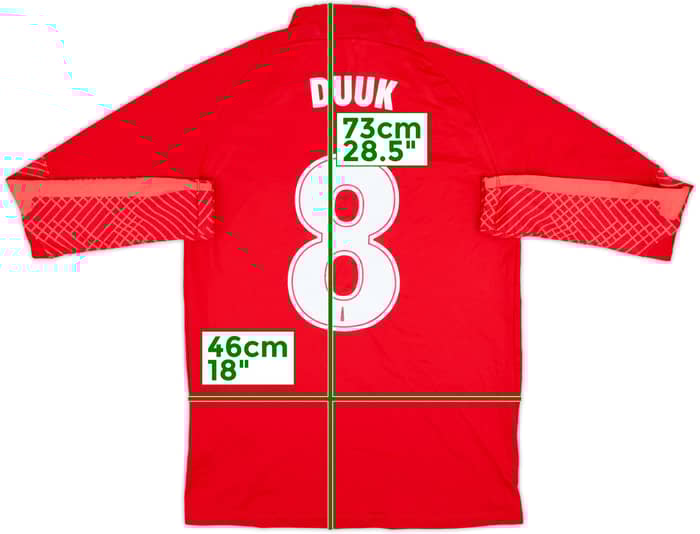 2022-23 Utrecht Nike 1/4 Zip Drill Top Duuk #8 - 8/10 - (M)