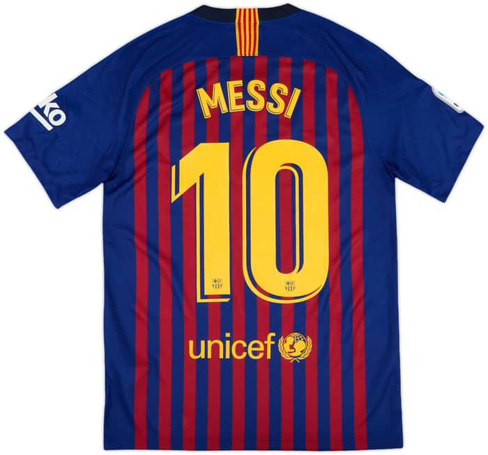 2018-19 Barcelona Home Shirt Messi #10 - 9/10 - (S)