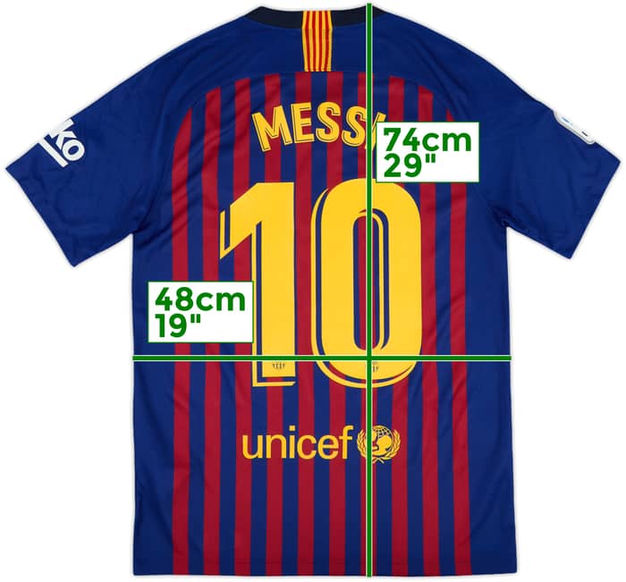 2018-19 Barcelona Home Shirt Messi #10 - 9/10 - (S)