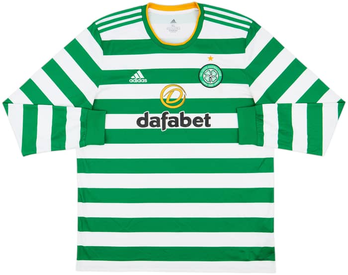 2020-21 Celtic Home L/S Shirt - 9/10 - (XL)