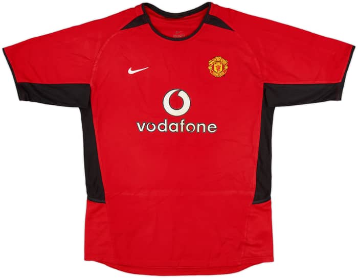 2002-04 Manchester United Signed Home Shirt - 5/10 - (Women's XL)