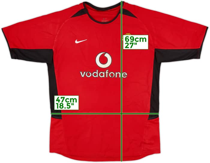 2002-04 Manchester United Signed Home Shirt - 5/10 - (Women's XL)