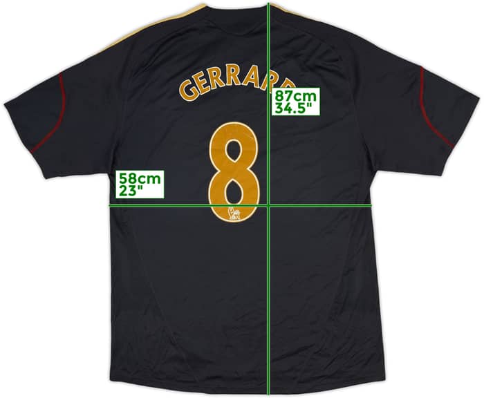 2009-10 Liverpool Away Shirt Gerrard #8 - 6/10 - (3XL)