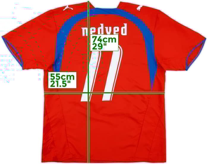 2006-08 Czech Republic Home Shirt Nedved #11 - 9/10 - (L)