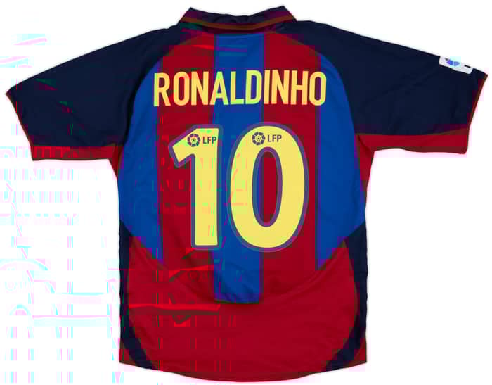 2003-04 Barcelona Home Shirt Ronaldinho #10 - 6/10 - (M)