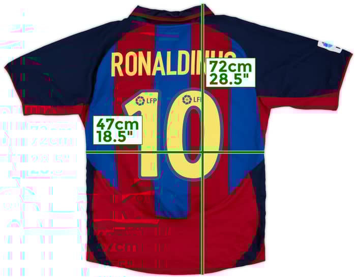 2003-04 Barcelona Home Shirt Ronaldinho #10 - 6/10 - (M)