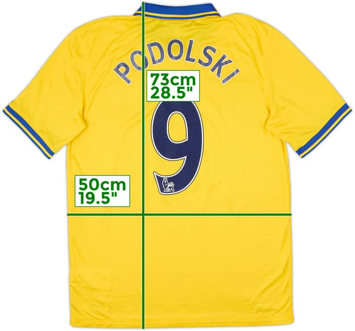 Camiseta de visitante del Arsenal 2013-14 Podolski #9 - 7/10 - (M)