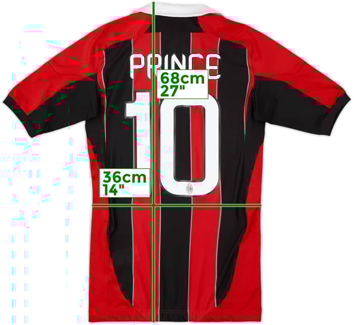 2012-13 AC Milan TechFit Player Issue Home Shirt Prince #10 - 8/10 - (M)